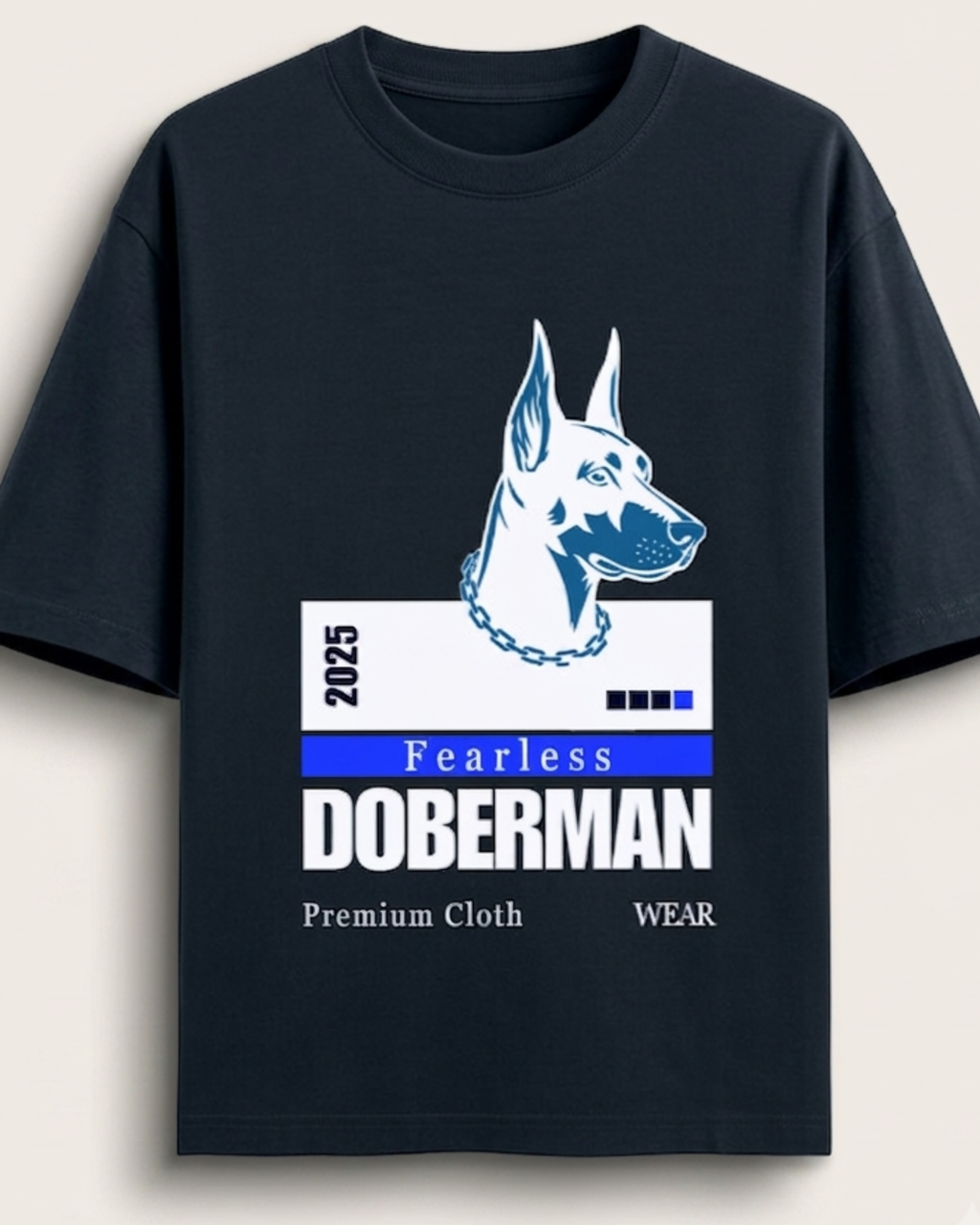 Fearless Doberman 2025 Unisex Oversized Graphic Printed T-shirt