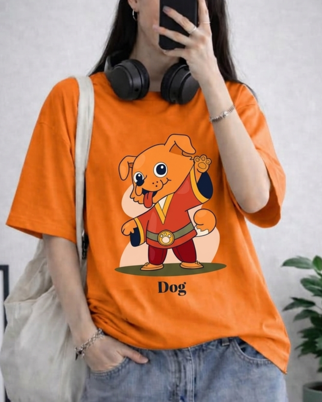 Kung Fu Dog Zodiac Oversized Graphic Printed Unsiex T-shirt