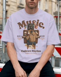 Embrace Rhythm Music Unisex Oversized Graphic Printed T-shirt