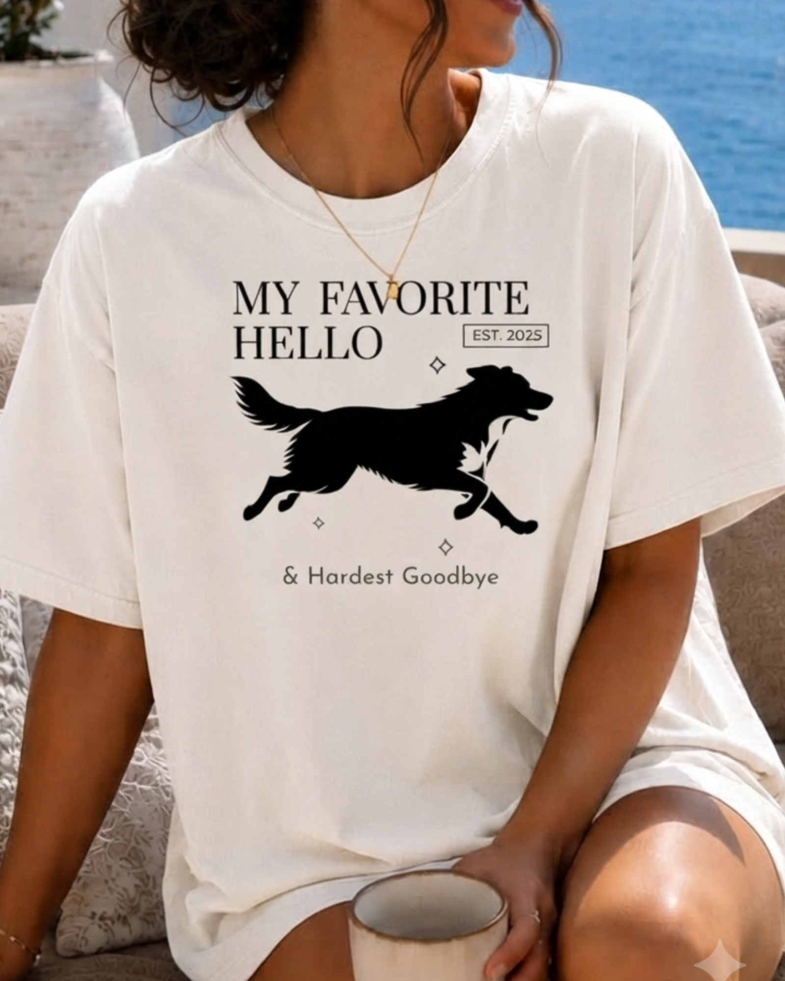 My Favorite Hello Unisex Oversized Graphic Printed T-shirt