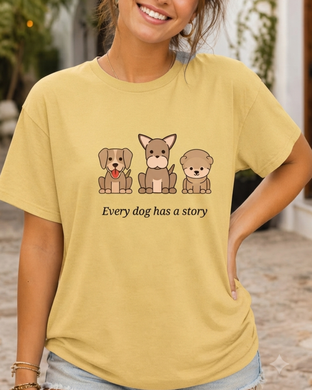 Every Dog Has A Story Unisex Graphic Printed T-shirt