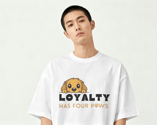 Loyal Companion Dog Unisex Graphic Printed T-shirt