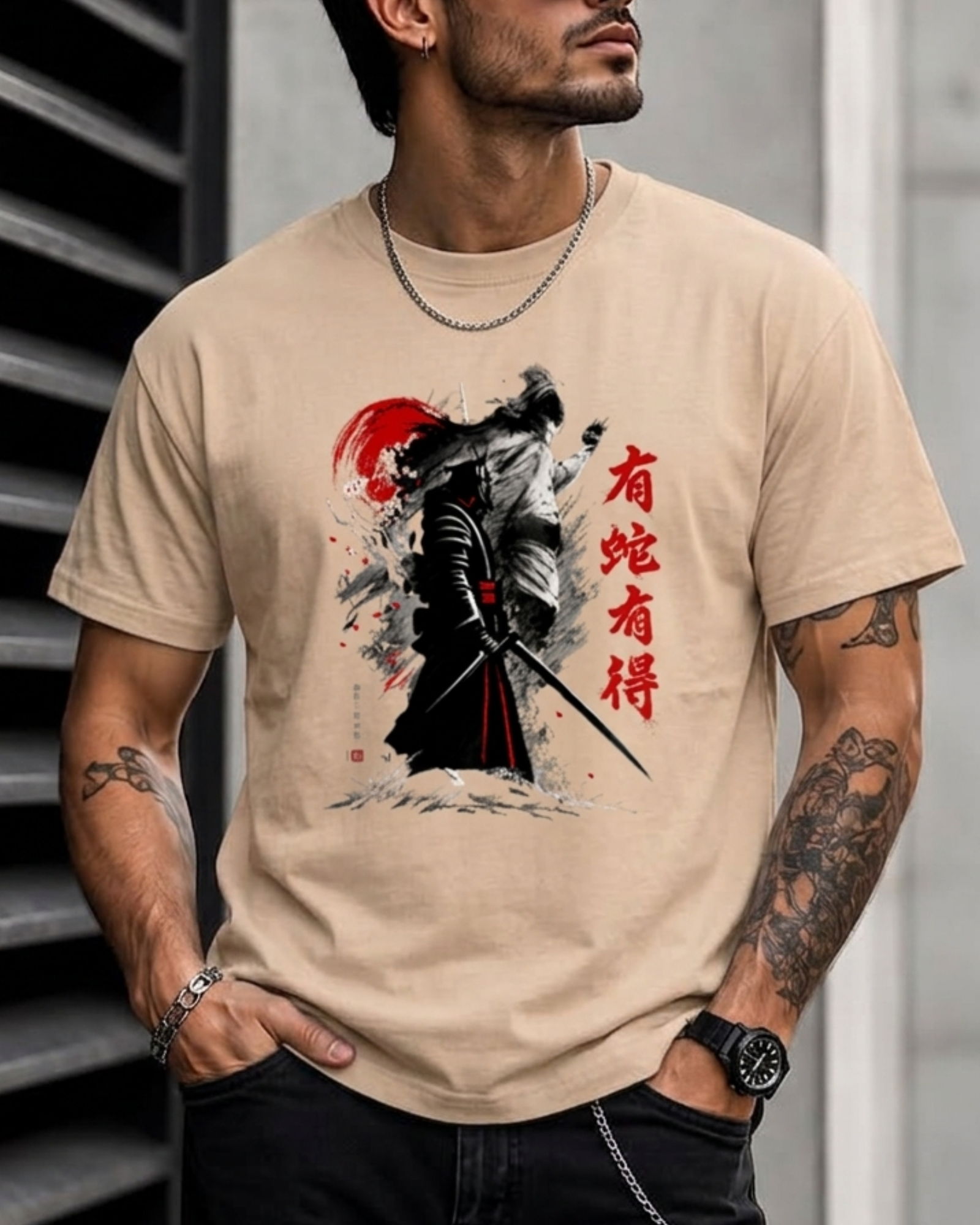 Crimson Blade Samurai Unisex Classic Fit Graphic Printed T-shirt