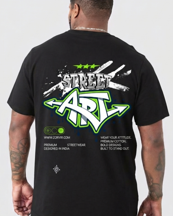 Street Art Unisex Oversized Graphic Printed T-shirt