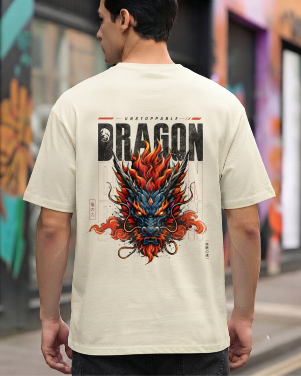 Unstoppable Dragon Unisex Classic Crew T-Shirt Graphic Printed