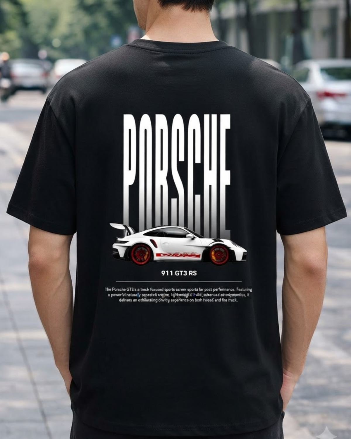 Porsche 911 GT3 RS Racing Graphic Unisex Classic Crew T-Shirt