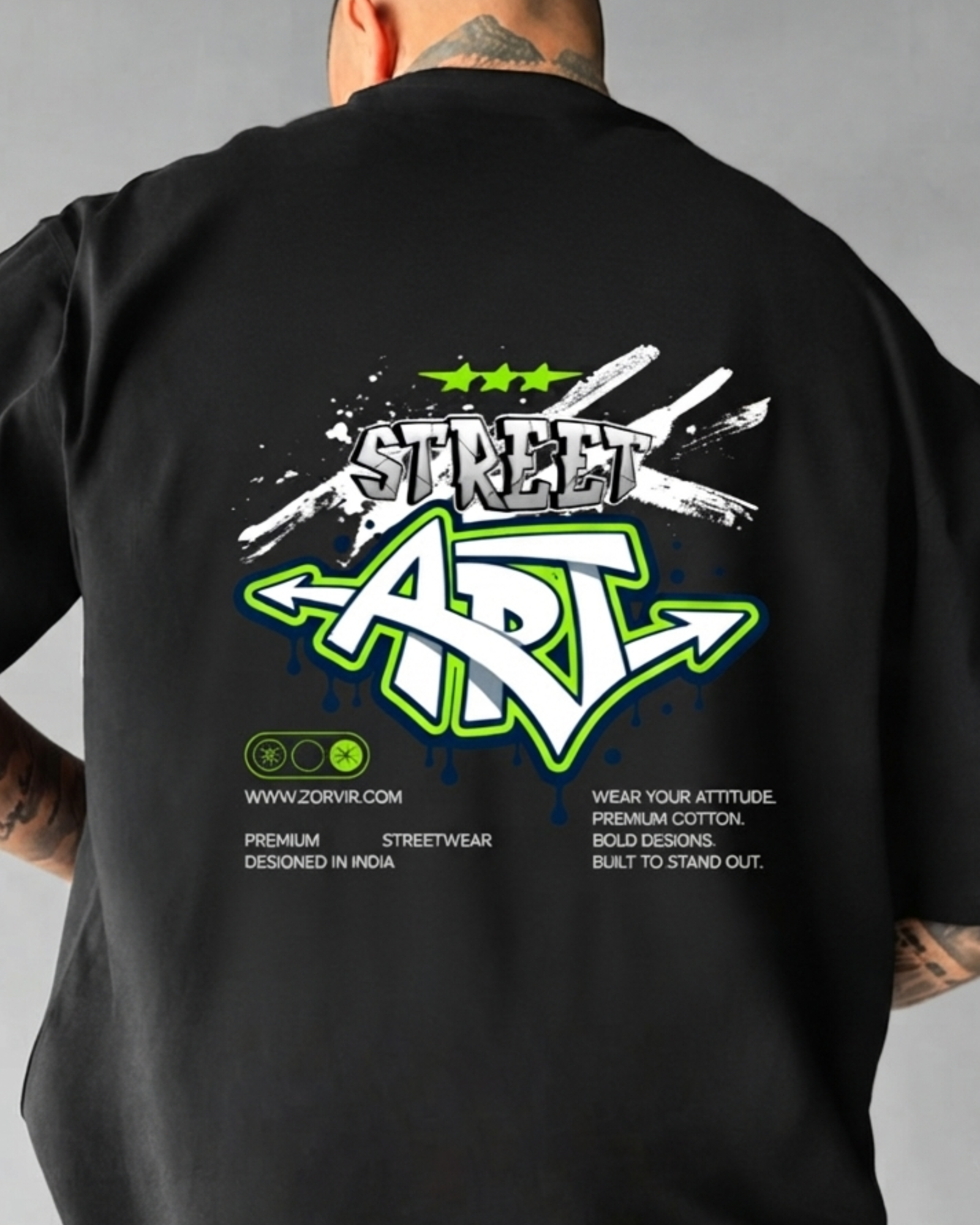 Street Art Unisex Oversized Graphic Printed T-shirt
