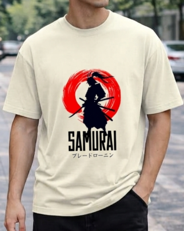 Samurai Silhouette Unisex Classic Fit Graphic Printed T-shirt