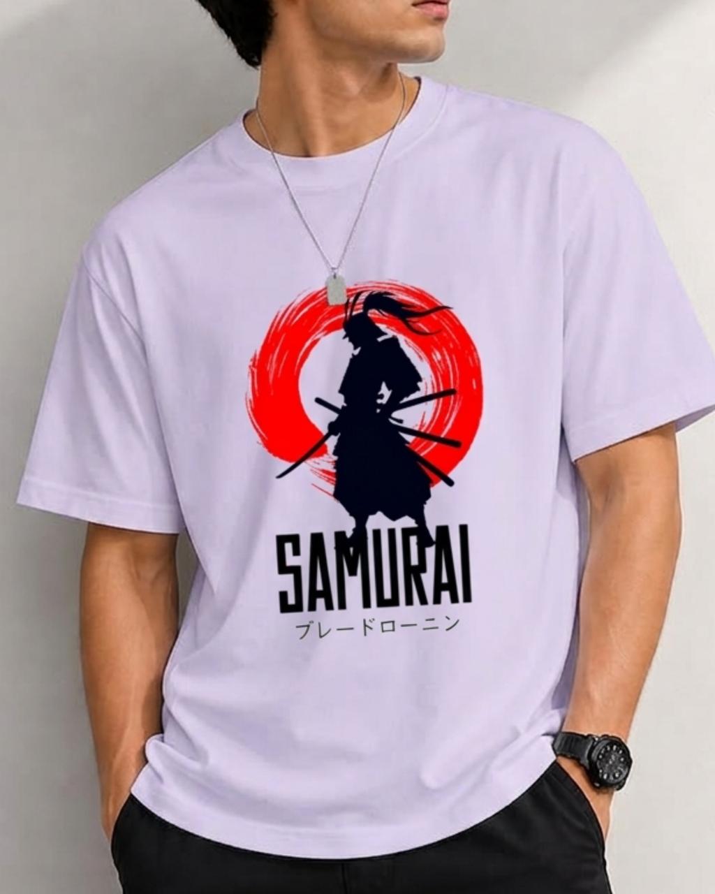 Samurai Silhouette Unisex Classic Fit Graphic Printed T-shirt