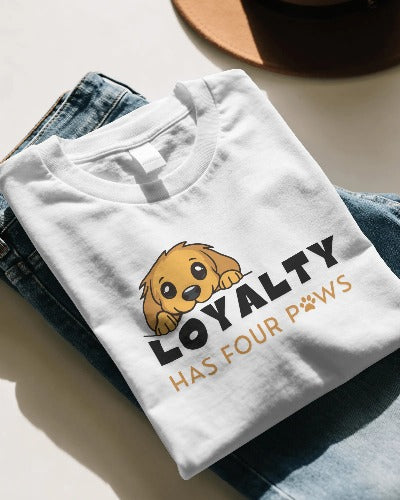 Loyal Companion Dog Unisex Graphic Printed T-shirt